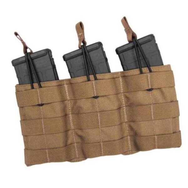 https3A2F2Fmedia.chattanoogashooting.com2Fimages2Fproduct2FINT3508CY2FINT3508CY_4 TacShield Triple Speed Load Rifle Magazine Pouch Coyote Tan