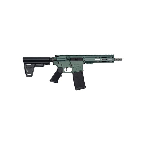 https3A2F2Fmedia.chattanoogashooting.com2Fimages2Fproduct2FIQGL15223SSPBCHG2FIQGL15223SSPBCHG1 GLFA 223 Wylde Braced Pistol .223 Wylde 30rd Magazine 7.5″ Stainless Steel Charcoal Green Finish