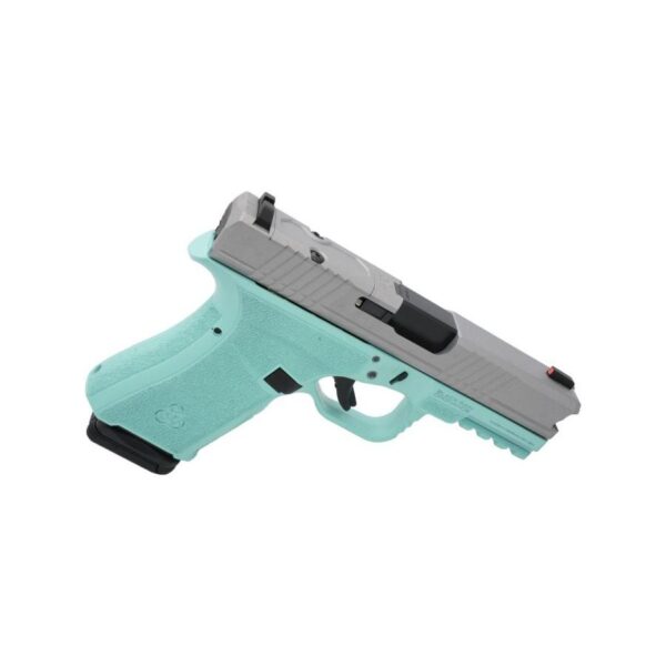 https3A2F2Fmedia.chattanoogashooting.com2Fimages2Fproduct2FIRBROFL9MMTIFFSM2FIRBROFL9MMTIFFSM Black Rain Frontline Handgun 9mm Luger 15rd Magazine 3.75″ Barrel Robins Egg Blue/Satin Mag Finish Optic Ready