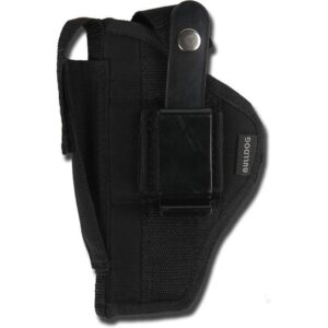 Bulldog Extreme Handgun Holster with Belt Loop and Clip for Standard Autos with 2-4″ Barrels Black Ambi