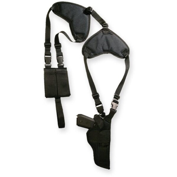 https3A2F2Fmedia.chattanoogashooting.com2Fimages2Fproduct2FJZWSHD82FJZWSHD-1 Bulldog Deluxe Shoulder Holster for Large Frame Autos 3.5″ – 5″ Barrels Black Ambi