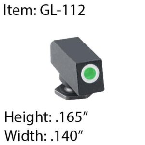Ameriglo Classic Style Tritium Night Sight / Front – Green / Outline – White