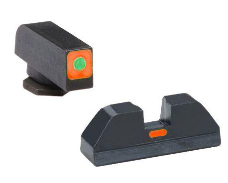 https3A2F2Fmedia.chattanoogashooting.com2Fimages2Fproduct2FKQGL6262FKQGL626 Green Tritium Outline Orange Square (non trit) REAR for Glock Gen 1-4