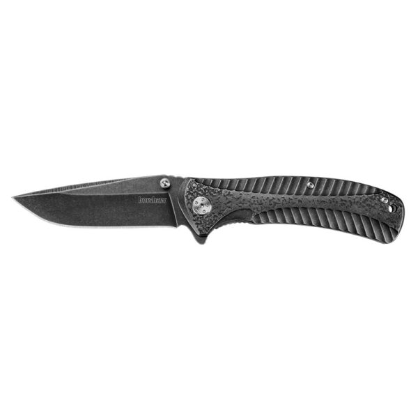 Kershaw Starter Folding Knife 3-2/5″ Drop Point Blade Blackwash