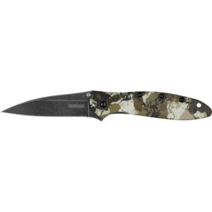 Kershaw Leek Folding Knife 3″ Drop Point Blade Kings Camo