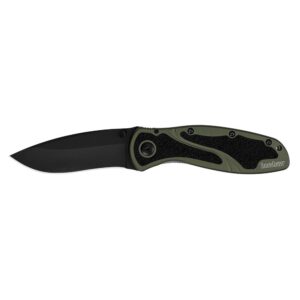 Kershaw Blur Folding Knife 3-2/5″ Drop Point Blade Olive Drab