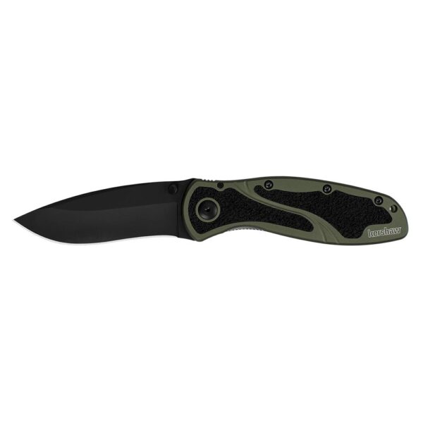https3A2F2Fmedia.chattanoogashooting.com2Fimages2Fproduct2FKW1670OLBLK2FKW1670OLBLK-1 Kershaw Blur Folding Knife 3-2/5″ Drop Point Blade Olive Drab