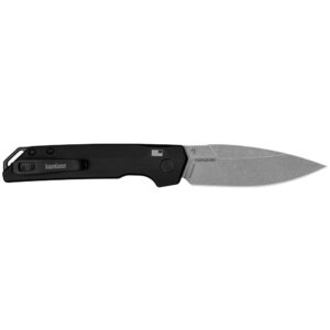 Kershaw Launch Iridium Folding Knife 3-2/5″ Spear Point Blade Black