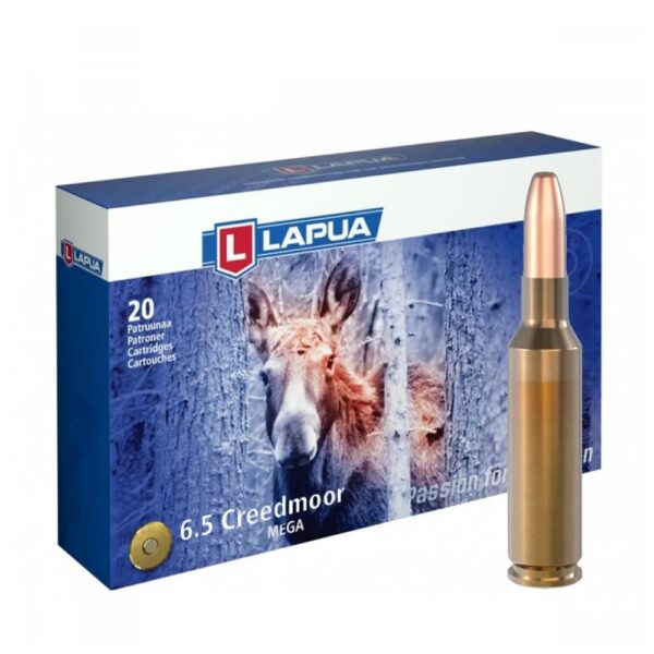 https3A2F2Fmedia.chattanoogashooting.com2Fimages2Fproduct2FLP43160642FLP4316064 Lapua Rifle Ammunition 6.5 Creedmoor 156gr Mega SP 2559 fps 20/ct