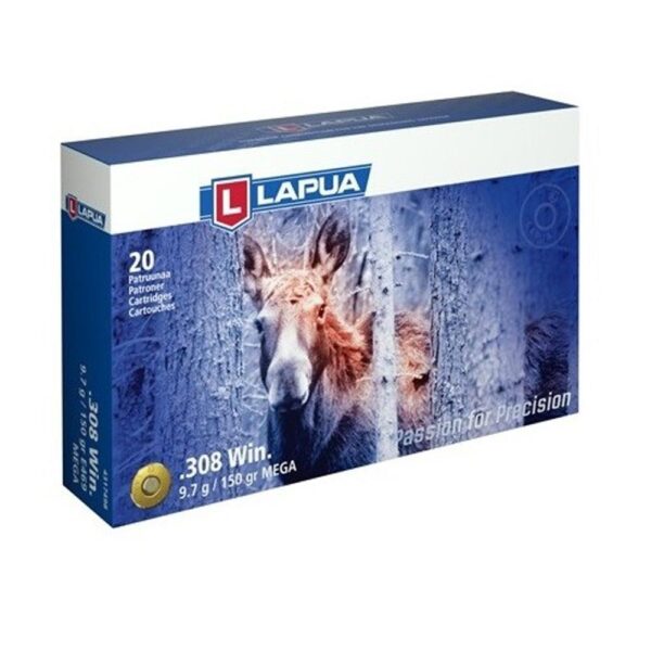 https3A2F2Fmedia.chattanoogashooting.com2Fimages2Fproduct2FLP43174982FLP4317498 Lapua Rifle Ammo 308 Winchester 150gr Mega Soft Point bx/20