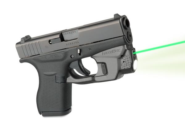 https3A2F2Fmedia.chattanoogashooting.com2Fimages2Fproduct2FLVCFG4243CG2FLVCFG4243CG LaserMax CenterFire Light & Laser w/GripSense for Glock 42/43 – Green