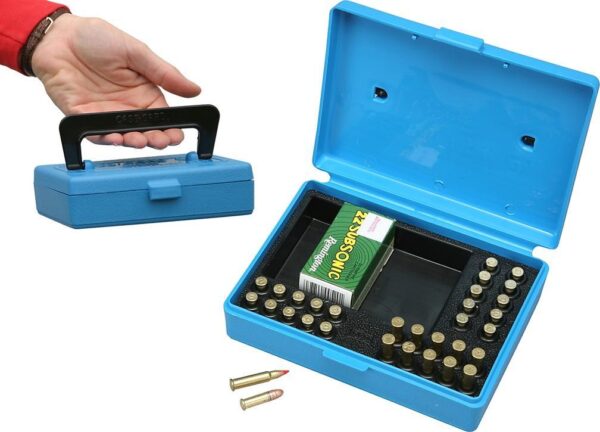 https3A2F2Fmedia.chattanoogashooting.com2Fimages2Fproduct2FMTSB22202FMTSB2220 MTM Rimfire 130 Rounds Small Bore Ammo Box Blue