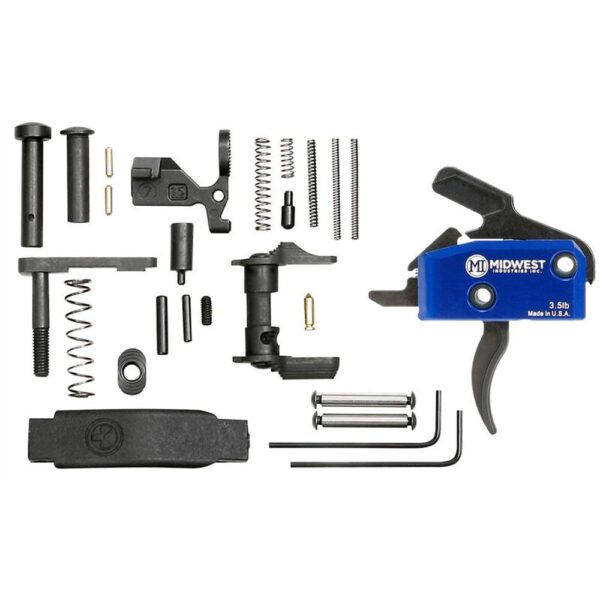 https3A2F2Fmedia.chattanoogashooting.com2Fimages2Fproduct2FMWMITRIGGERKITC2FMWMITRIGGERKITC Midwest Industries Drop In Trigger Kit with Lower Parts Ambi Safety Black