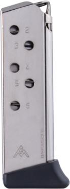 https3A2F2Fmedia.chattanoogashooting.com2Fimages2Fproduct2FMYMGWPPKFRN2FMYMGWPPKFRN Mec-Gar Handgun Magazine Walther PPK .380 ACP Carbon Steel Tube Nickel 6 rds