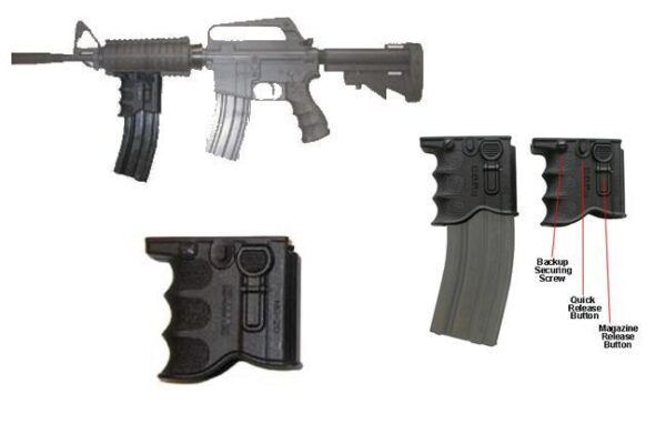 https3A2F2Fmedia.chattanoogashooting.com2Fimages2Fproduct2FNAMG202FNAMG20 Mako Group AR-15 Quick Release Front Grip Magazine Adapter