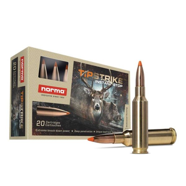 https3A2F2Fmedia.chattanoogashooting.com2Fimages2Fproduct2FNH201665122FNH20166512 Norma TipStrike Rifle Ammunition 6.5 Creedmoor 140gr PT 2625 fps 20/ct