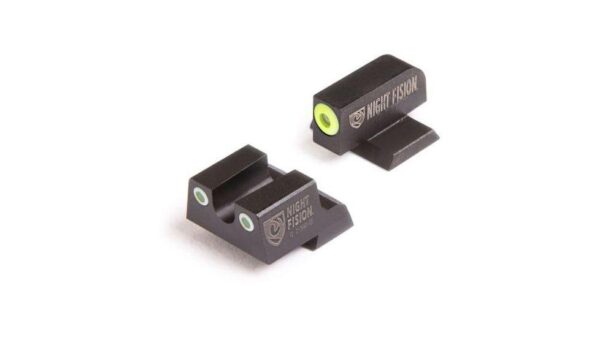 https3A2F2Fmedia.chattanoogashooting.com2Fimages2Fproduct2FNNSPR226003YGZG2FNNSPR226003YGZG Perfect Dot NS Set w/Yellow Front + Black Square Rear Fits Springfield XD