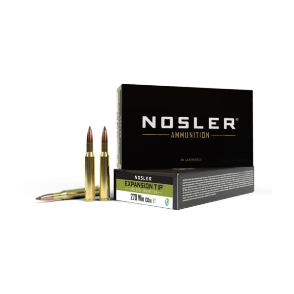 https3A2F2Fmedia.chattanoogashooting.com2Fimages2Fproduct2FNO400312FNO40031-1 Nosler E-Tip Rifle Ammunition .270 Win 130gr ET 2950 fps 20/ct