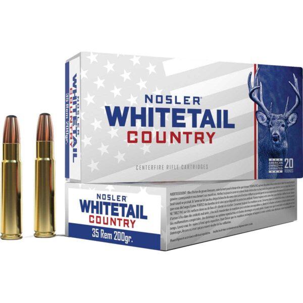 https3A2F2Fmedia.chattanoogashooting.com2Fimages2Fproduct2FNO401412FNO401411 Nosler Whitetail Country Rifle Ammunition 35 Rem 200gr JSP 2075 fps 20/ct