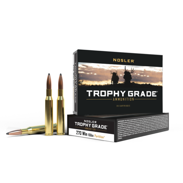 https3A2F2Fmedia.chattanoogashooting.com2Fimages2Fproduct2FNO612352FNO61235-1 Nosler Trophy Grade Rifle Ammunition .270 Win 150 gr PSP 2800 fps 20/ct