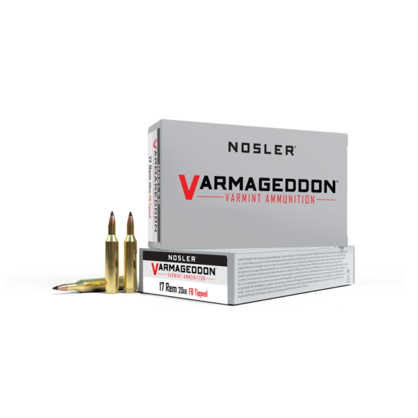 https3A2F2Fmedia.chattanoogashooting.com2Fimages2Fproduct2FNO651052FNO65105-1 Nosler Varmegeddon Rifle Ammunition .17 Rem 20 gr FB Tipped 4200 fps 20/ct