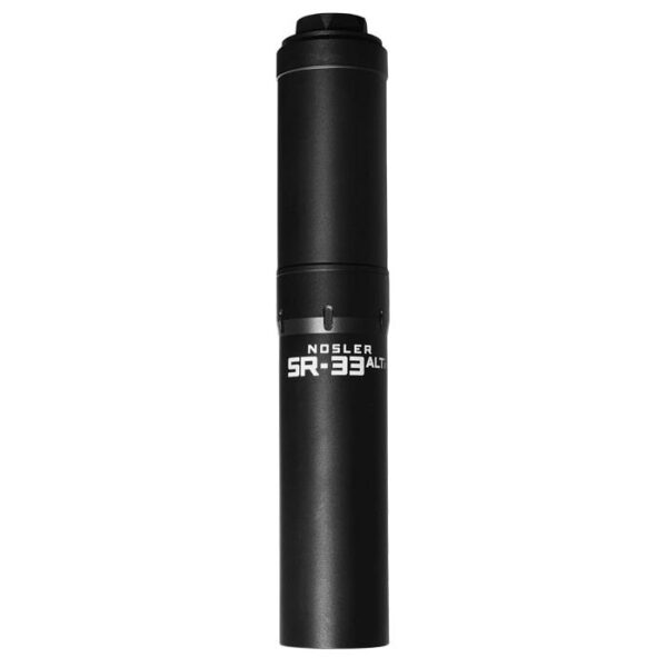 https3A2F2Fmedia.chattanoogashooting.com2Fimages2Fproduct2FNO906652FNO906651 Nosler SR-33 ALTi Direct Thread Suppressor .338 Magnum – Black w/HUB Adapter