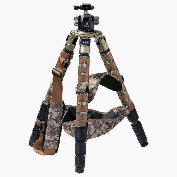 https3A2F2Fmedia.chattanoogashooting.com2Fimages2Fproduct2FOF7060082FOF706008-1 Athlon Midas CF29 Carbon Fiber Tripod 9″ – 65″ Camo with Soft Sided Carrying Case