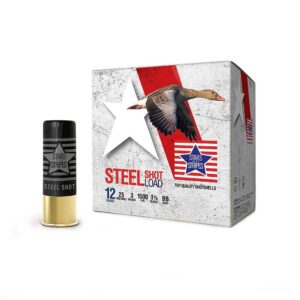 PPU Stars & Stripes Steel Shotshell 12ga 3”  1-1/8 oz 1500 fps #BB 25/ct