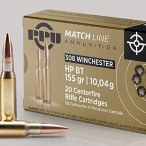 Exclusive Mockups for Branding and Packaging Design PPU Match Rifle Ammunition .308 WIN. 155 gr HPBT 2610 fps 20/ct