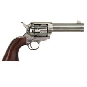 Cimarron Firearms Pistolero Nickel Handgun .22 LR 10rd Capacity 4.75″ Barrel Wood Grips