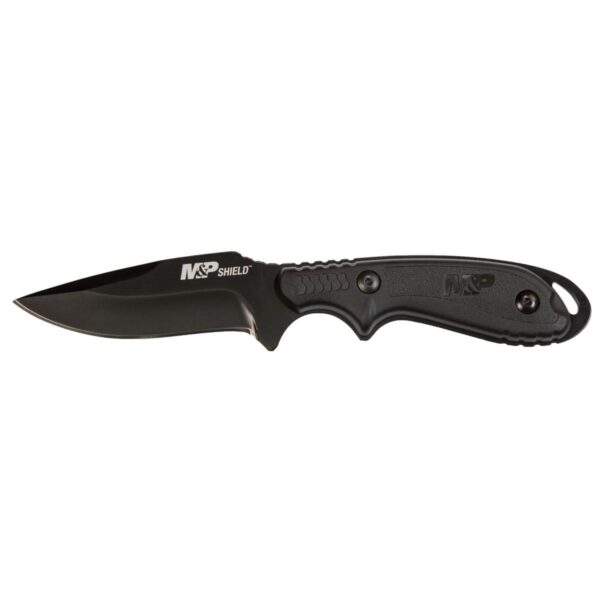 https3A2F2Fmedia.chattanoogashooting.com2Fimages2Fproduct2FPF10843212FPF1084321 Smith & Wesson M&P Shield Fixed Blade Knife 3″ Blade Black