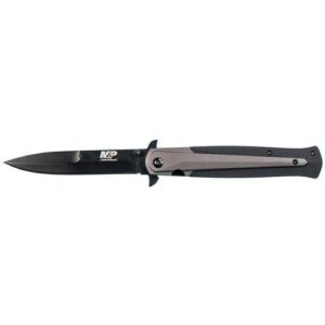 Smith & Wesson M&P 1085898 Dagger Clip Point Folding Knife 3 7/8″ Blade Black