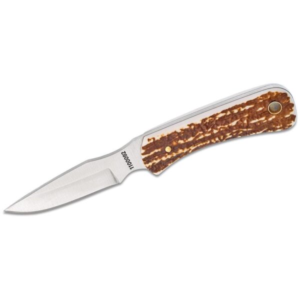 Schrade Uncle Henry 301UH Fixed Knife 3-1/8″ Drop Point Blade Brown with Leather Sheath