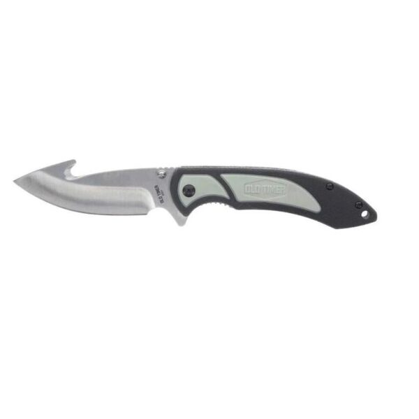 Old Timer Trail Boss Gut Hook Folder Knife 3 1/2″ Blade Black