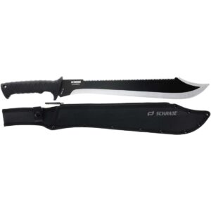 Schrade Decimate Sawback Machete 14″ Blade Black