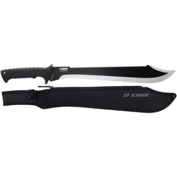 Schrade Decimate Sawback Machete 14″ Blade Black