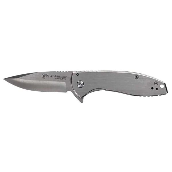 https3A2F2Fmedia.chattanoogashooting.com2Fimages2Fproduct2FPF12050092FPF1205009-1 Smith & Wesson KT Executive Platinum Folding Knife 3″ Drop Point Blade Silver