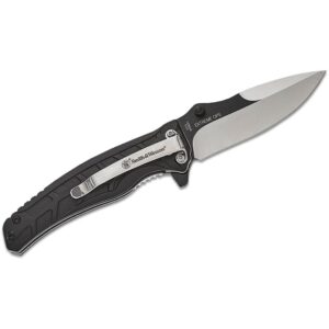 Smith & Wesson Extreme Ops Folding Knife 3″ Drop Point Blade Two Tone Black Silver