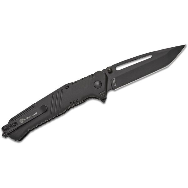 https3A2F2Fmedia.chattanoogashooting.com2Fimages2Fproduct2FPF12059072FPF1205907-1 Smith & Wesson Extreme Ops Folding Knife 3-1/2″ Tanto Blade Black with Glass Breaker