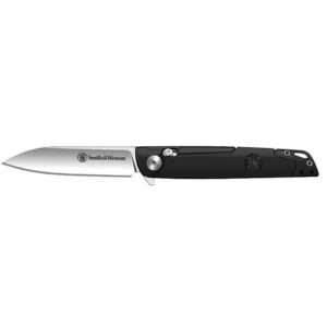 Smith & Wesson KT 24/7 Crossbar Folder Knife 3-1/4″ Drop Point Blade Black