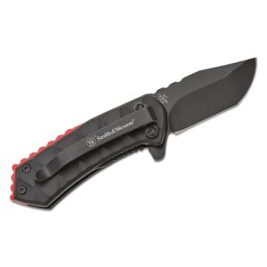 Smith & Wesson 24/7 Spring Assisted Folding Knife 1-9/10″ Clip Point Blade Black
