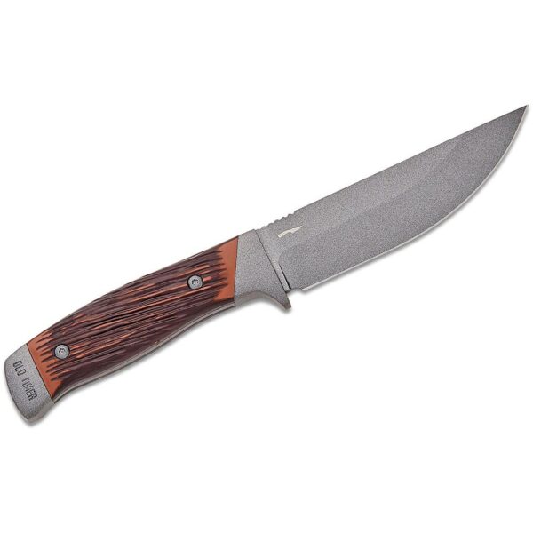 Old Timer Frontier Fixed Blade Knife 5″ Drop Point Blade Wood Box