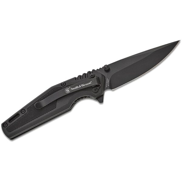 https3A2F2Fmedia.chattanoogashooting.com2Fimages2Fproduct2FPF12095132FPF1209513-1 Smith & Wesson SWAT Assisted Folding Knife 3″ Drop Point Blade Black Box