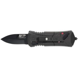 Smith & Wesson M&P Compact OTF Folding Knife 1-9/10″ Spear Point Blade Grey
