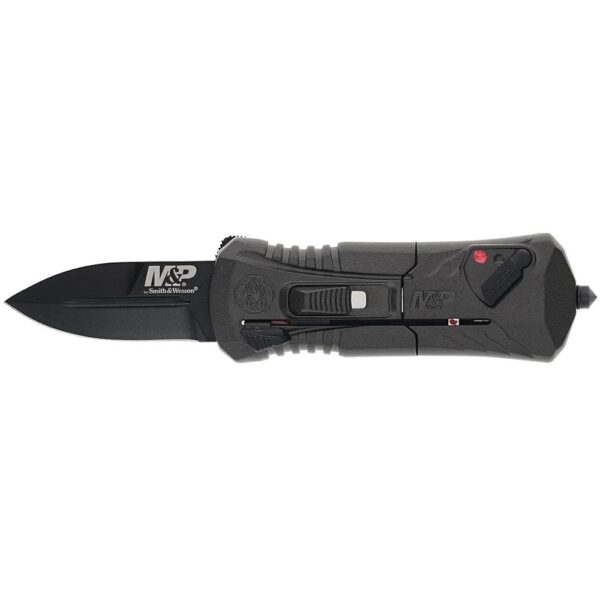 Smith & Wesson M&P Compact OTF Folding Knife 1-9/10″ Spear Point Blade Grey