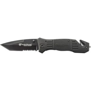 Smith & Wesson Extreme Ops Drop Point Folding Knife 3.3″ Blade Black