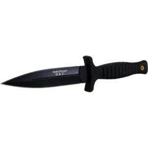 Smith & Wesson H.R.T. False Edge Fixed Knife 4-7/10″ Dagger Blade Black