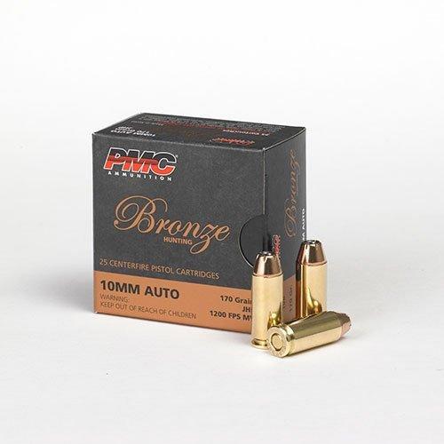 https3A2F2Fmedia.chattanoogashooting.com2Fimages2Fproduct2FPM10B2FPM10B PMC Bronze Handgun Ammunition 10mm Auto 170 gr JHP 1200 fps 25/ct