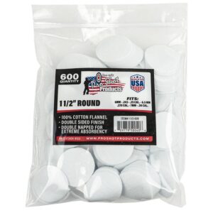 Pro-Shot 1 1/2″ Round 100% Cotton Patches 600/ct