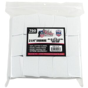 Pro-Shot 2 1/4″ Square 100% Cotton Patches 750/ct